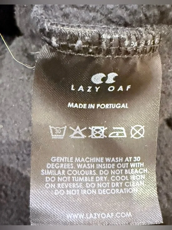 Lazy Oaf Landscape Graphic Embroidered Crewneck Sweatshirt Black Size Medium - Picture 7 of 8